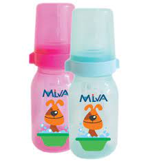 milva olcare biberon classiqe plastique rose 125ml