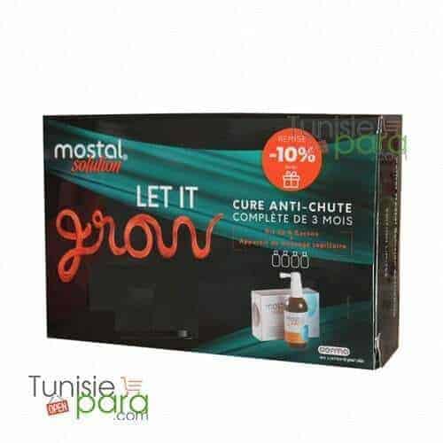 MOSTAL solution coffret cure anti chute complète de 3 mois boîte 4 flacon