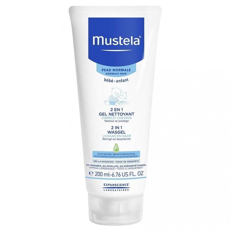 MUSTELA Gel  nettoyant  2 en 1 Cheveux et Corps   200ml