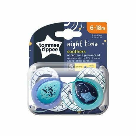 Tommee Tippee Sucette de nuit mixte  6-18 M *2 REF: 43336202