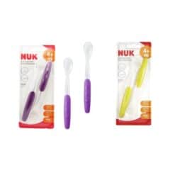 nuk 2 cuillère silicone 4m+