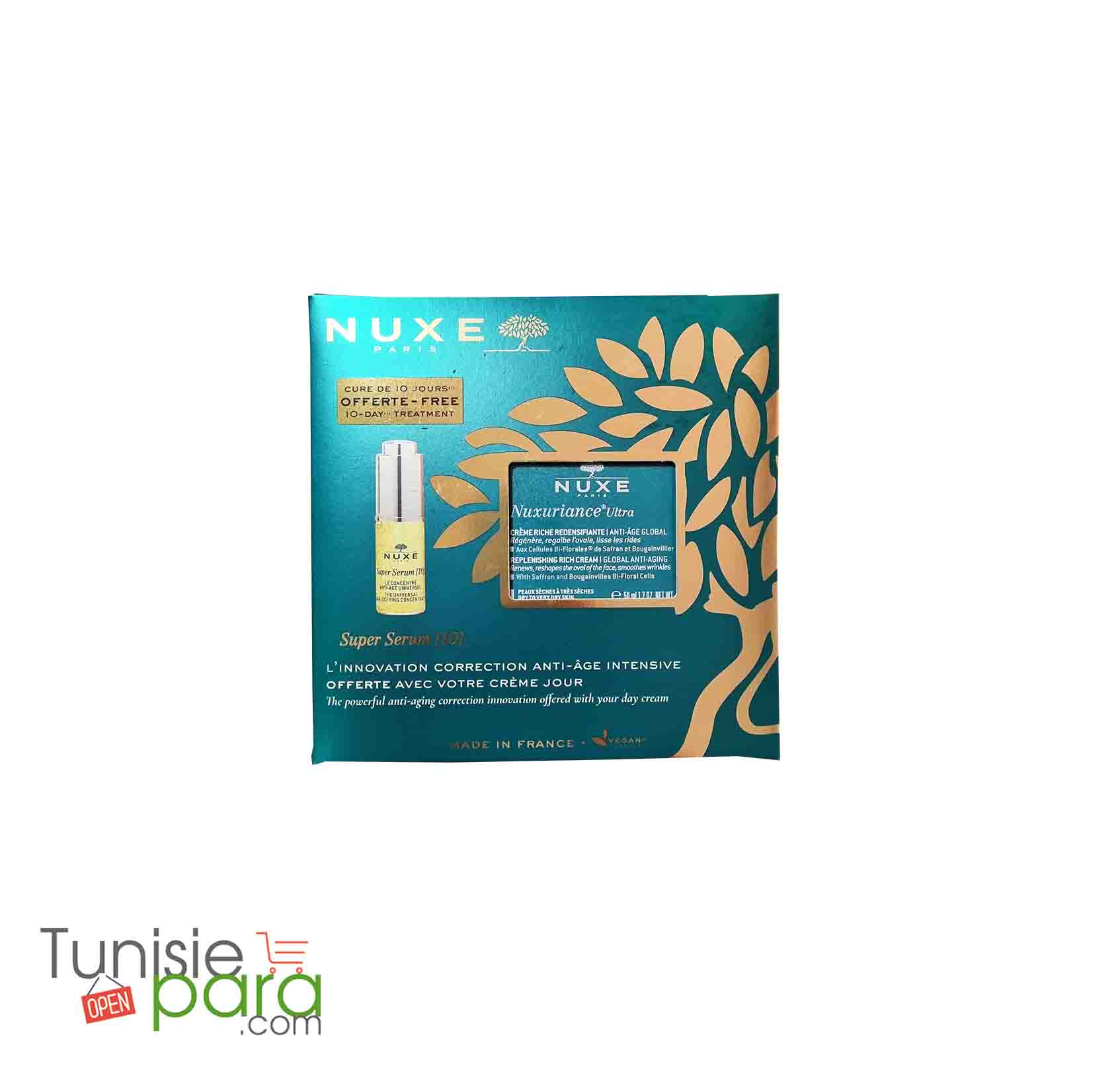 Coffret anti-âge 2021 50ml+5ml nuxuriance ultra nuxe