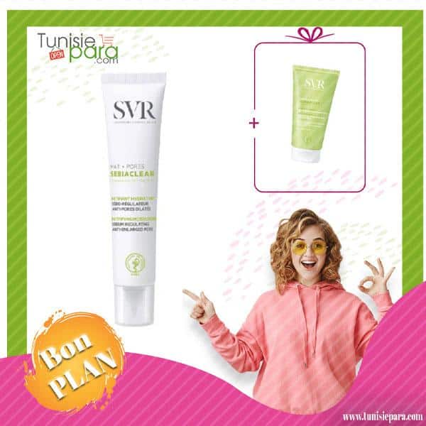 SVR SEBIACLEAR Pack mat+ pores soin matifiant + sebiaclear gel moussant 55ml OFFERT – Image 2