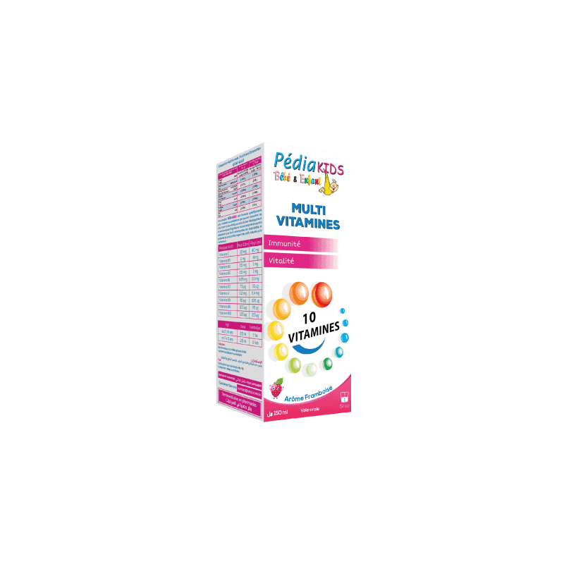 Pediakids Multivitaminés Framboise 150 ml – Image 2