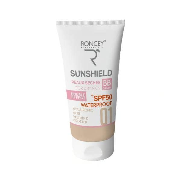 Roncey Ecran Sunshield Waterproof SPF50+ Teinte 01 Peau Sèche 50ml