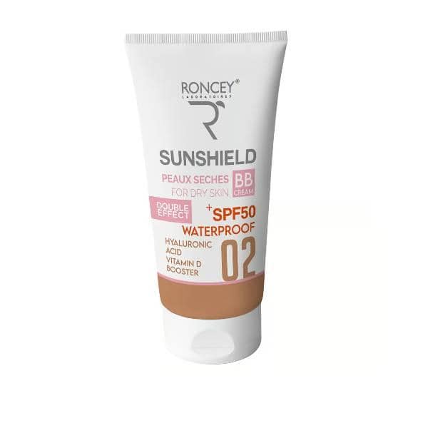 Roncey Ecran Sunshield Waterproof Peau Sèche SPF50+ Teinte 02 50ml