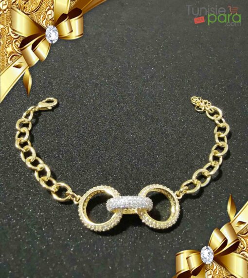 Tunisiepara Bracelet hypoallergénique plaqué OR
