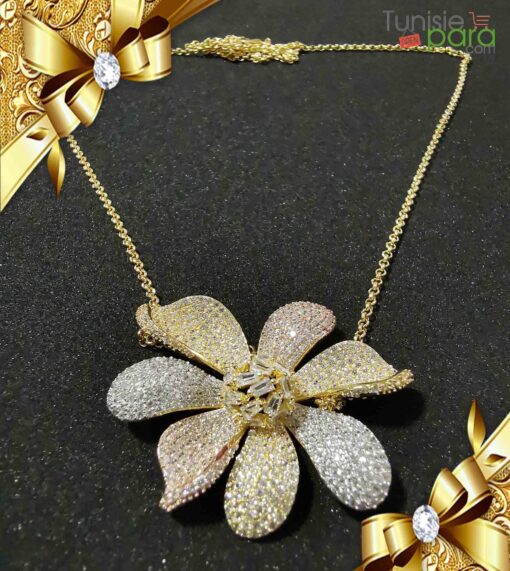 Tunisiepara collier hypoallergénique plaqué OR