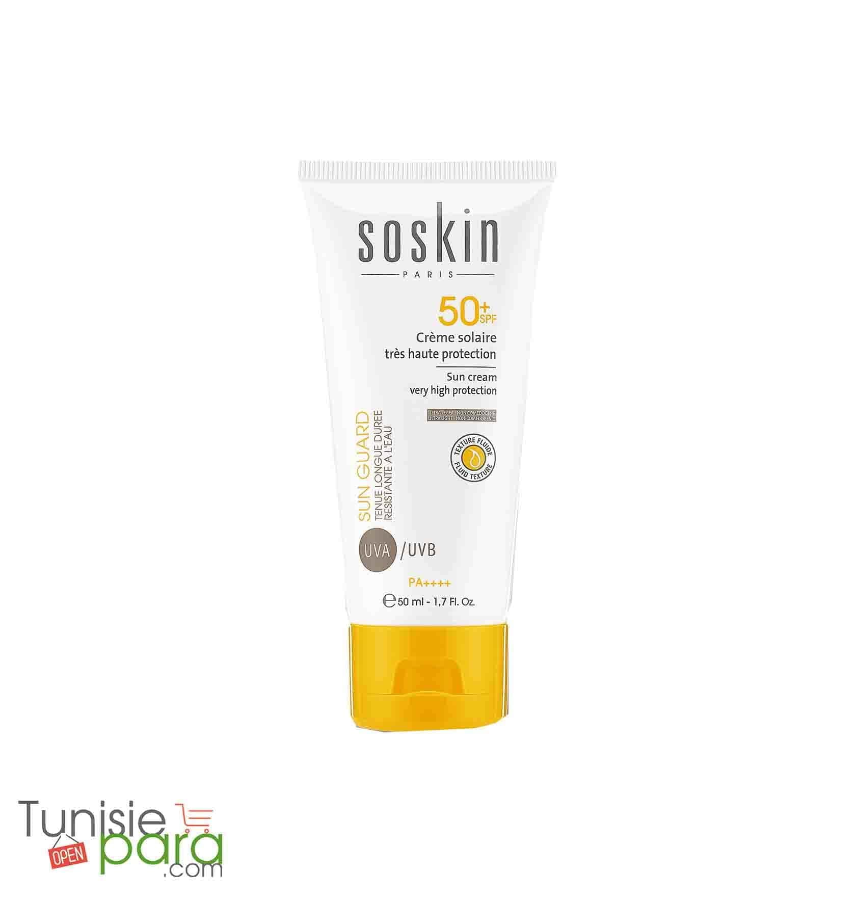 SOSKIN Crème solaire très haute protection fluide SPF 50+