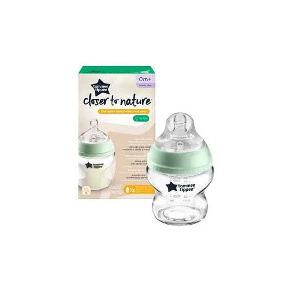 tommee tippee closer to nature biberon vert en verre 0M+ 150ml