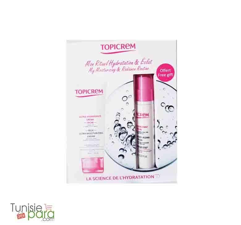 Topicrem Coffret Crème Hydratante Riche + Serum Hydratant Gratuit