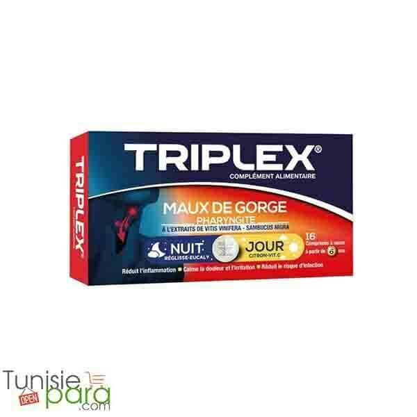 Triplex maux de gorge Jour et Nuit comprimé à sucer 16cp