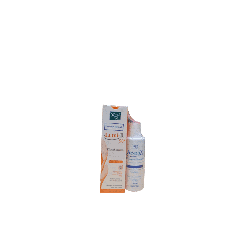 XEN Lumi-R 50+ écran teinté 50ml +ACnoz gel nettoyant 100 ml offert