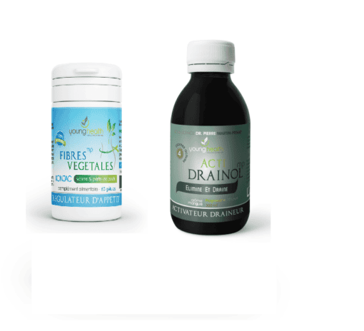 young health pack acti drainol 300ml+ fibres végétales 60 gélules