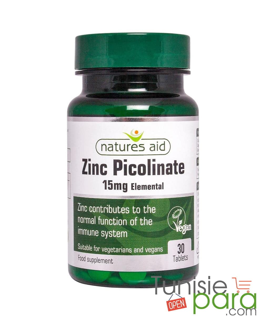 Natures aid Zinc picolinate 30 comprimés