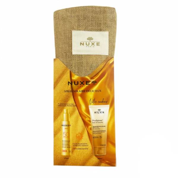 Nuxe Spray Visage Et Corps 150ml Spf50+ + Huile De Douche 200ml Offerte + Sac Offert