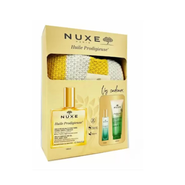 Nuxe Sac Huile Prodigieuse 100ml + Parfum Neroli 15ml (Offert) + Douche Relaxante Parfumee 200ml (Offert)
