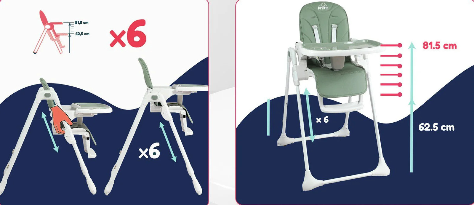 Chaise Haute Prima Bébé Piccola Rouge – Image 4